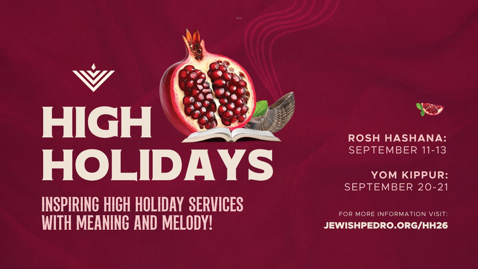 High Holidays 2026 - Jewish Pedro